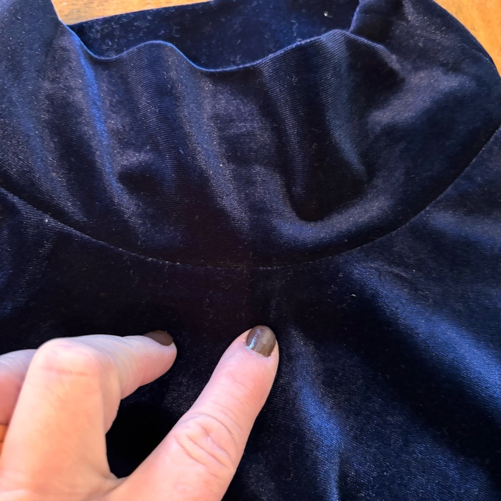 ANTONIO MELANI Rebel Velvet Mock Neck Sheath Dress in Midnight Blue, size 4 - Picture 10 of 14